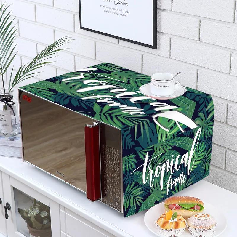 35*100cm Microwave Oven Cover Dust Cover Cloth Cover Oil Cover Cloth Oven Cover Three Sides All-inclusive