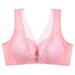 Women Sexy Embroidery Lace Bra Comfortable Gathered Adjustable Breathable Bra Underwear