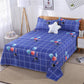 Three-piece Bedding Set Skin-friendly Bed Sheet Pillowcase Sanded Bed Sheet Double Bed Single Four Seasons Universal Washable