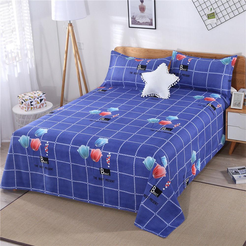 Three-piece Bedding Set Skin-friendly Bed Sheet Pillowcase Sanded Bed Sheet Double Bed Single Four Seasons Universal Washable