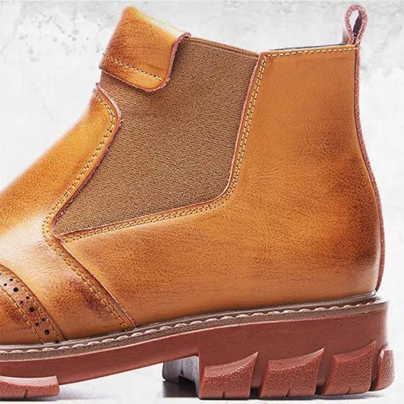 Leather Martin Boots Men's Autumn and Winter Plus Velvet Winter Warm High-top Shoes Trendy Short Boots Men's Boots