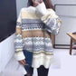 Hong Kong Wind Winter Pullover Sweater Women Loose Loose Lazy Round Neck Long Sleeve Bottoming Shirt