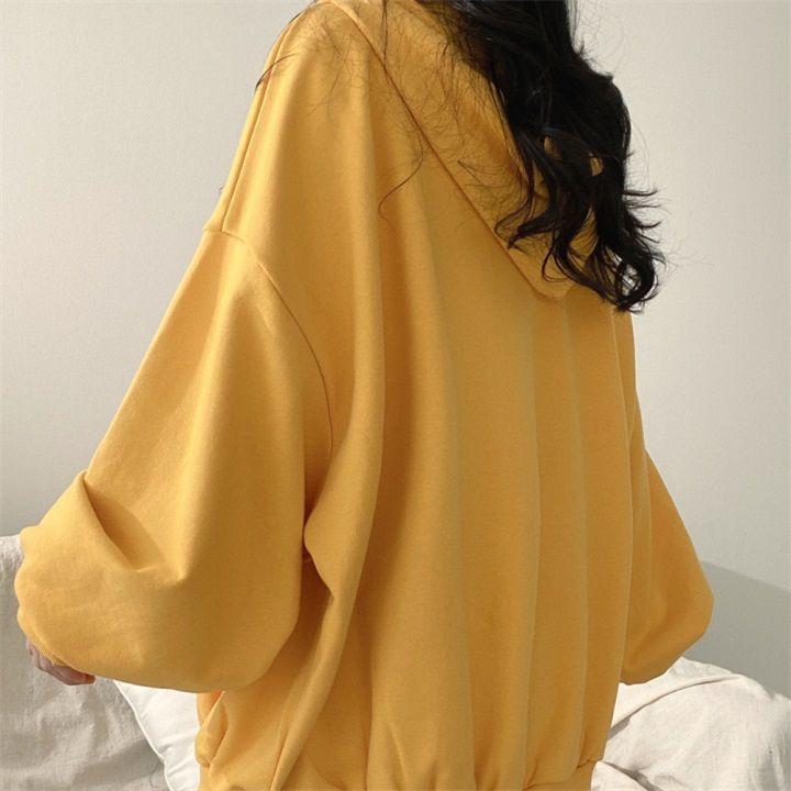 Women's Hooded Sweater Zipper Cardigan Jacket Spring and Autumn Thin Section Loose Bf Lazy Wind Large Size Long-sleeved Pullover Sweatshirts