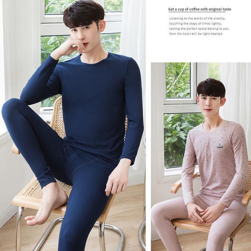 Men's Autumn Clothing Long Trousers Suit Cotton Large Size Thin Inner Wear Youth Warm Clothing