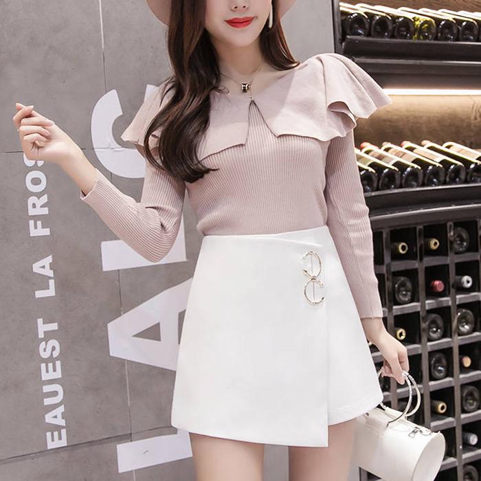 Women High Waist Irregular Skirt Anti-light Office Lady Slim A-line Skirts Bag Hip Skirt
