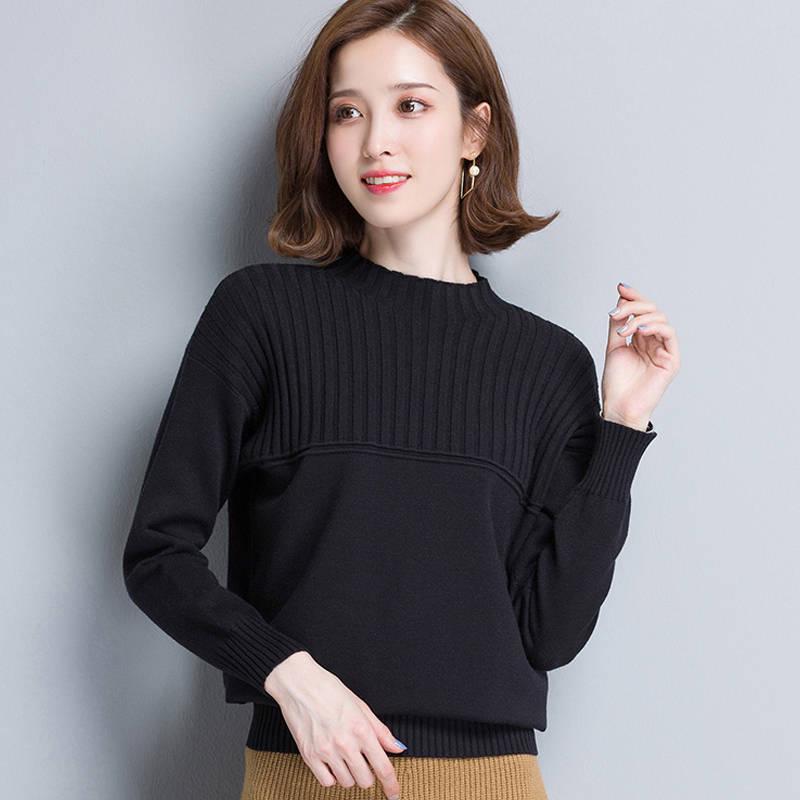 Winter Half Turtleneck Sweaters Thick Short Loose Cashmere Bottom Shirts Knitted Pullovers