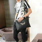 Business briefcase men black rivet anti-theft shoulder Crossbody bags mobile phone package ipad bag