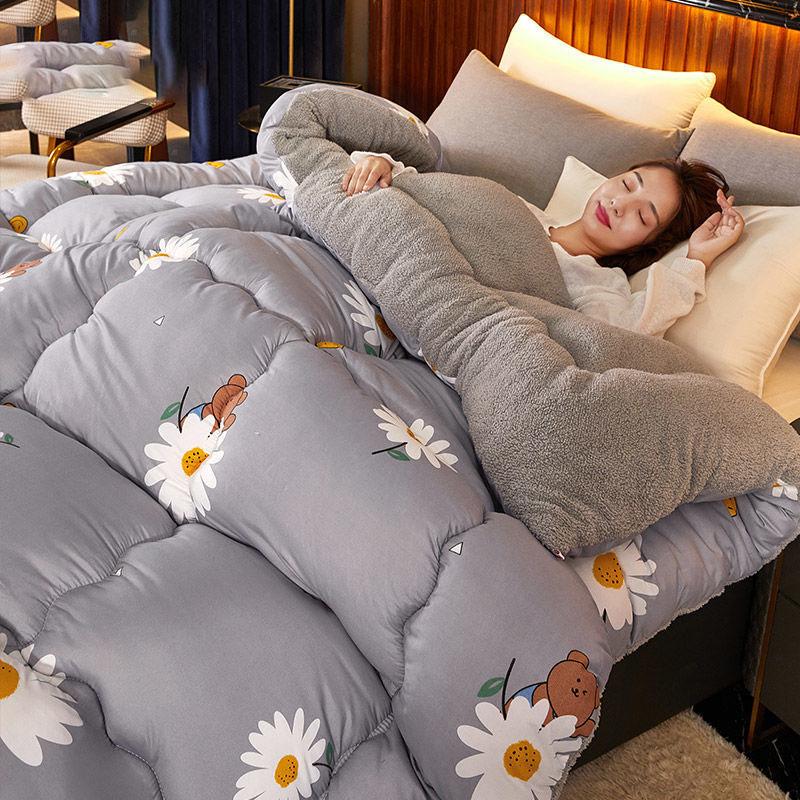 Winter Thick 5kg Lamb Velvet Quilt Spring and Autumn Single and Double Air Conditioning Quilt To Keep Warm In Winter