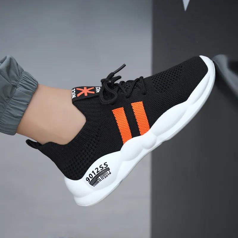 Kid's Shoes Spring Summer Girls and Boys Soft Sole Sports Shoes Anti-slip Casual Mesh Flat Striped Shoes