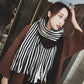 Scarfs for Women Winter Outdoor Stripe Scarves Wool Neck Warmer Pashmina Bandana Pure Hijabs