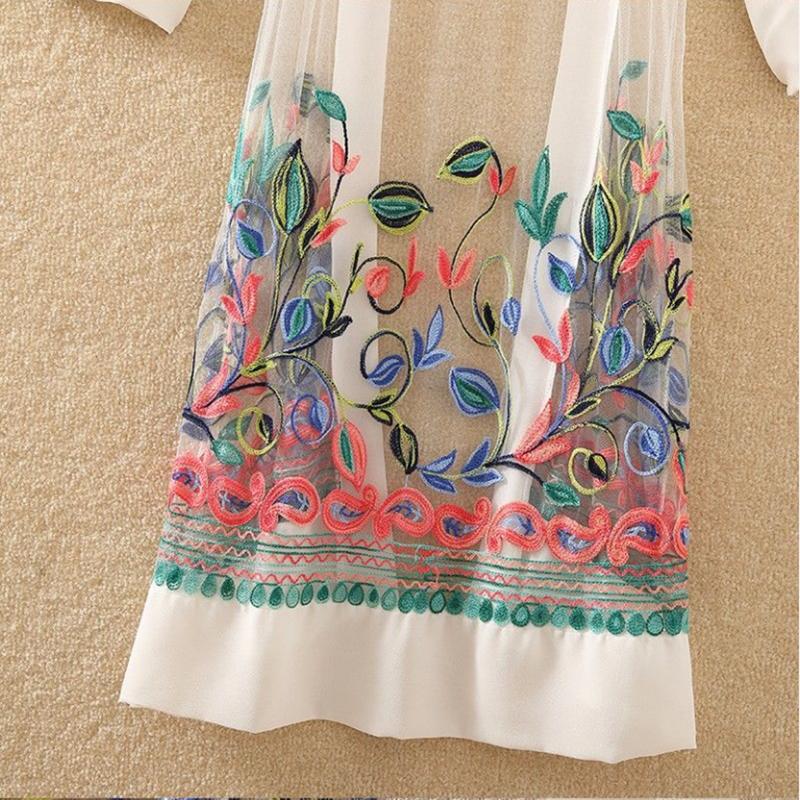 Women's Ethnic Style Loose Outer Chiffon Cardigan Thin Beach Mid-calf Length