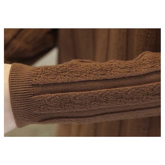 Winter Thick Two-piece Suit Women's Knitted Dress Autumn Lace Over The Knee Long Sweatshirt Suit Skirt