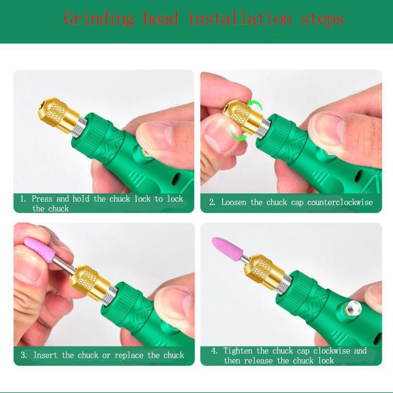 Mini Electric Grinder Hand-held Engraving Electromechanical Drill Nail Tool Punching Machine Cutting Machine Mini Kit Tool