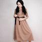 Women Sexy Off-shoulder Dress Spring Summer Women's Polka Dot Dress Five-point Sleeve Long Dress for Party