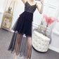 2020 Summer Dress Women's Leakage Back Sexy Sequin Dress Mesh Suspender Dress Super Fairy Cake Dress