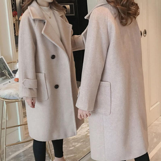 Urban Fashion Mid-length Women's Windbreaker Winter Sexy Slim-fit Plus Size Women's Jacket