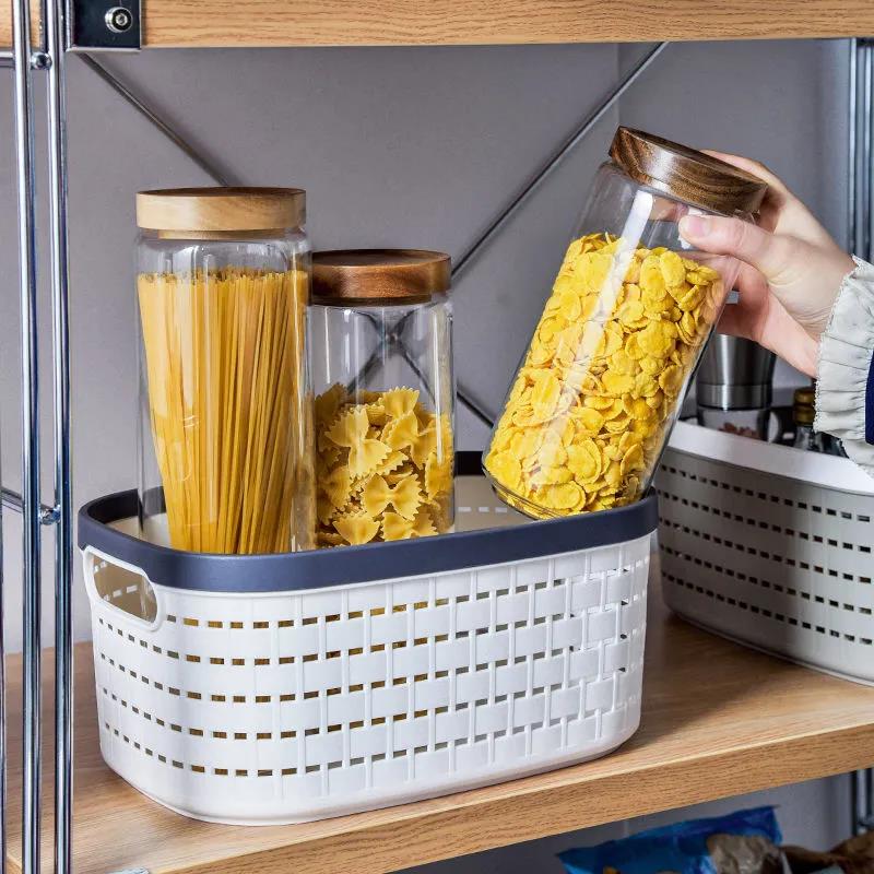 Toys Storage Basket Desktop Plastic Storage Basket Cosmetic Snack Storage Basket Office Sealing Basket Storage Box