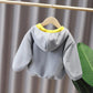 Boys' Spring and Autumn Jackets Children's Autumn Baby Fleece Small and Medium-sized Children's Plus Fleece Hooded Sweater