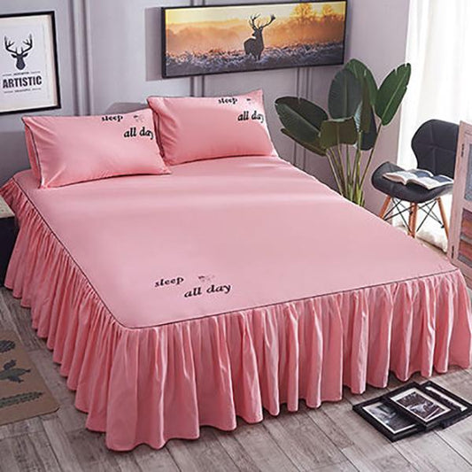 Skin-friendly Bed Skirt Bedspread Sheets Non-slip and Dust-proof Bed Sheet Protective Cover