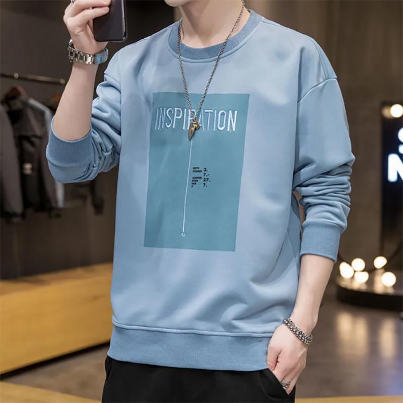 Men's Sweater Youth Turtleneck Long Sleeve Sweatshirts Fashion Leisure Loose Pullover Sweater Outerwear Autumn