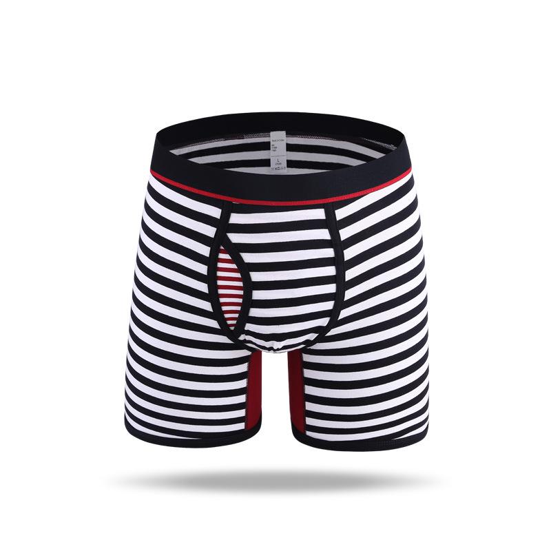 Striped Men's Underwear Sports Long Men's Boxer Shorts Men's Shorts