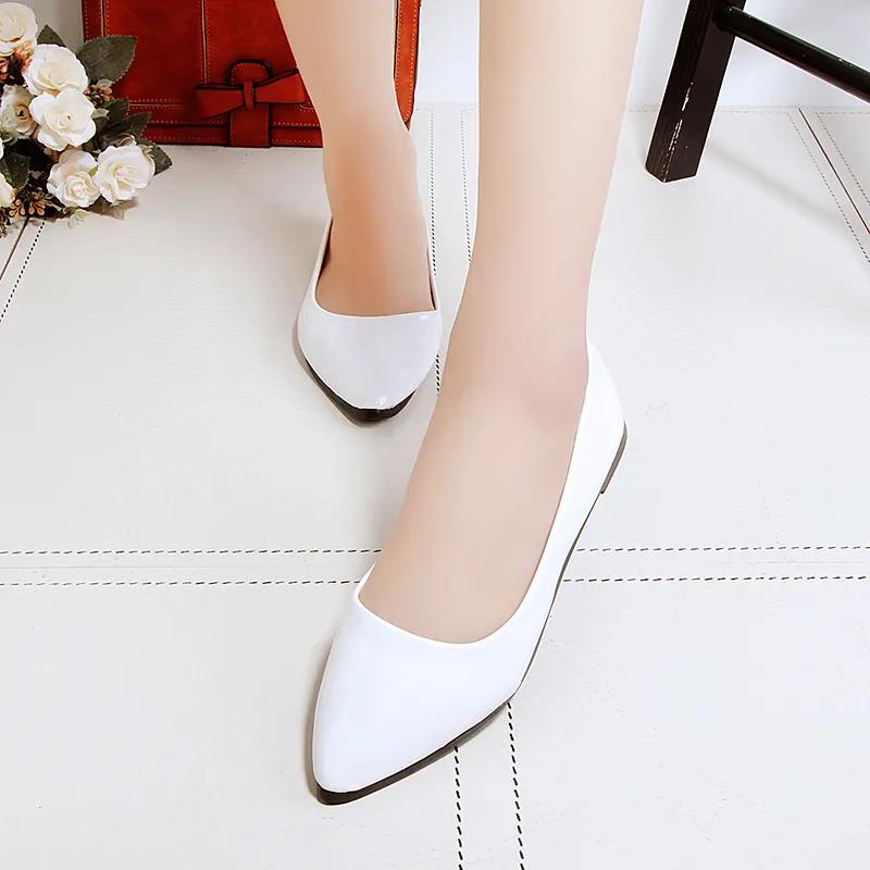 Spring Women's Pointed Toe Shoes Non-slip Outer Wear Low-top Waterproof  Casual Shoes Single Shoes