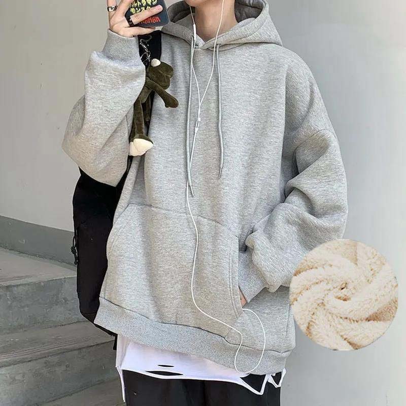 Plus Velvet Thickening Warm Hooded Sweater Men and Women Loose Large Size Student Winter Hoodie