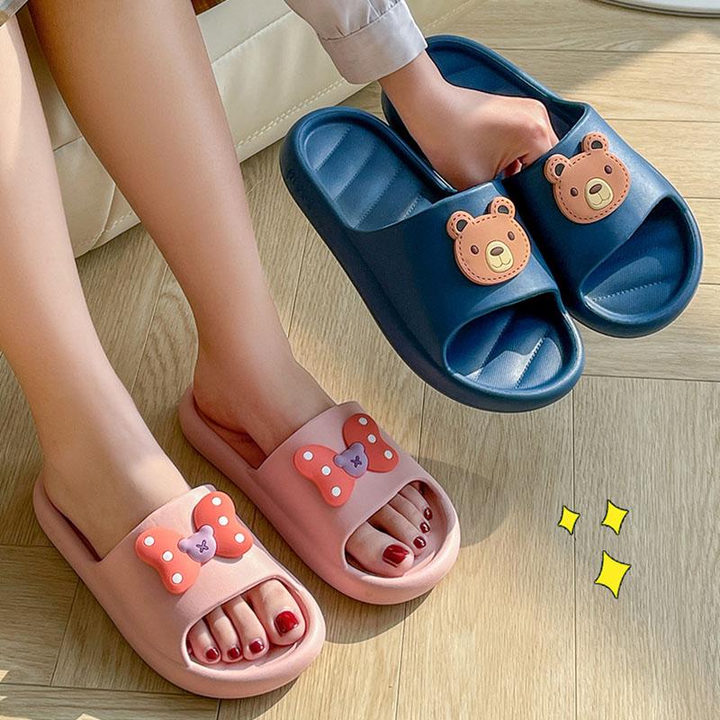Soft and Cute Slippers Women Summer Home Non-slip Bathroom Couple Sandals and Slippers Men Wear Unisex