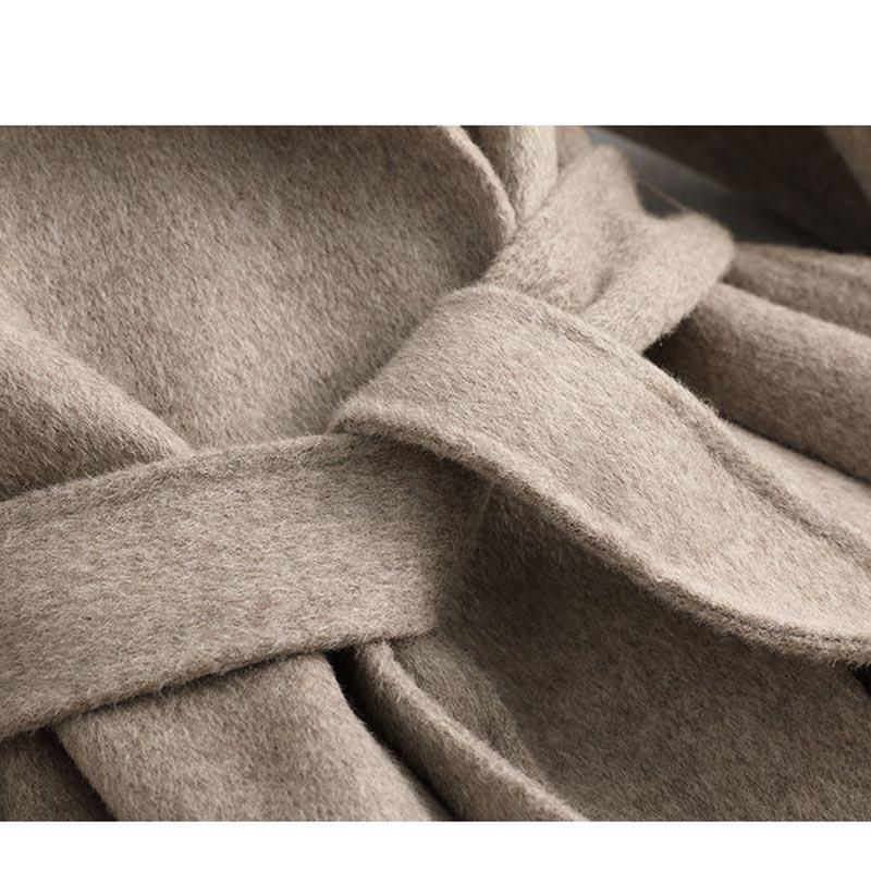 Woolen Coat Women's Autumn and Winter Double-sided Woolen Thickened Slim Slim Mid-length Coat
