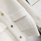 Non-shedding Casual Jacket Autumn and Winter Lapel Long-sleeved Sweater Thick Short Knitted Cardigan