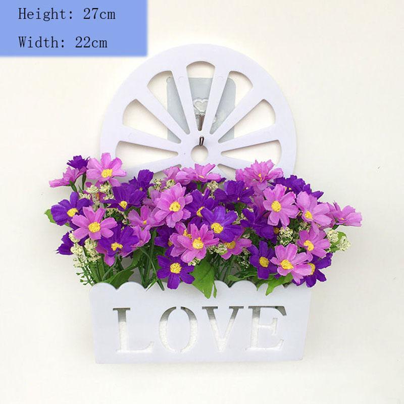 Simulation Pepper Set Basket Plastic Fence Living Room Wall Hanging Fake Flower Rack Home Wall Decoration Pendant