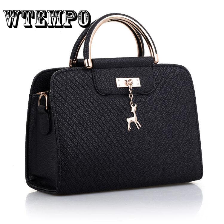 Female Deer Pendant Handbag Fashion Women Shoulder Bag Large Capacity Crossbody Messenger