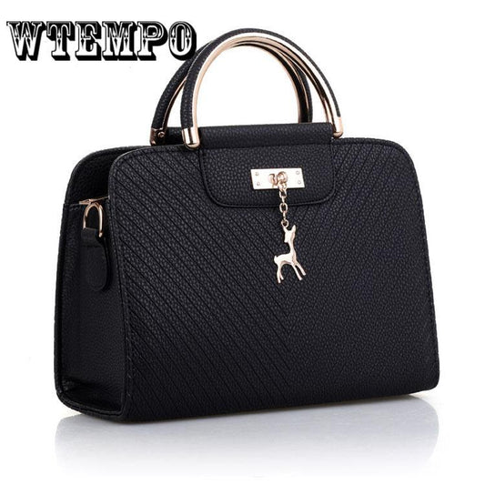 Female Deer Pendant Handbag Fashion Women Shoulder Bag Large Capacity Crossbody Messenger