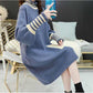 Pregnant Women's Knitted Bottoming Skirt Autumn and Winter Clothes Go Out Thick Fashion Sweater Loose Mid-length Postpartum Dress
