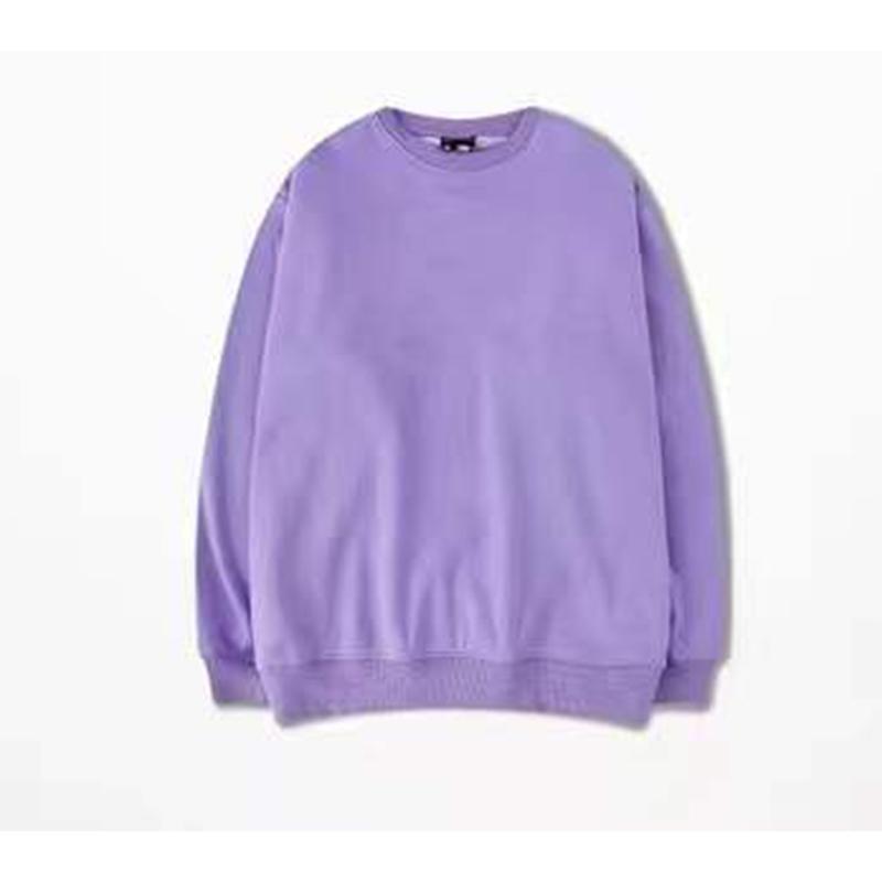 Sisters Outfit Color Plus Size Loose Round Neck Sweater Unisex Class Clothes Couple Candy Color Long Sleeve Pullover Sweatshirt Girlfriends Outfit