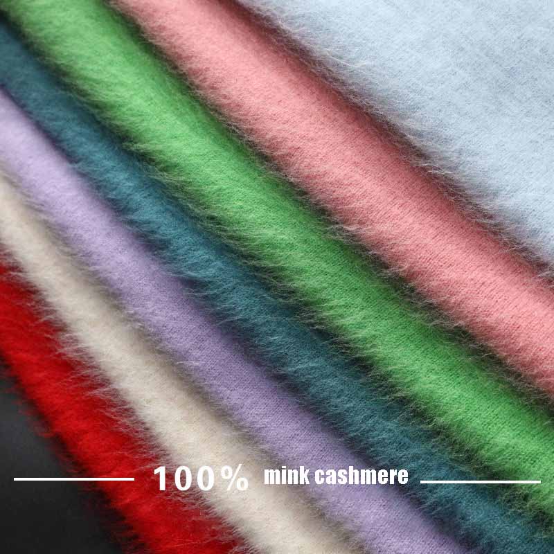 Women's Turtleneck  Mink Sweater Thick Warm Slim Pullover Sweater 100% Real Mink Hair Fuzzy Sweater