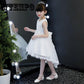 Girls Sleeveless Princess Dress with Flower for Children Clothes Kids Wedding Party Birthday Dresses