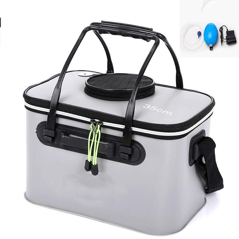 EVA Portable Fishing Bag Folding Thickened Live Fish Tank Water Tank Bucket Camping Fishing Tackle Fish Box Travel Fishing Tackle