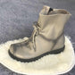 Genuine Leather Women Boots with Fur Soft Cowhide Women's Winter Shoes Ankle Boots