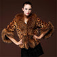 Faux Fur Coat Women Mid-length Thick Warm Leopard Print Coat Plush Fleece Coat Winter Fluffy Coat Female Plus Size