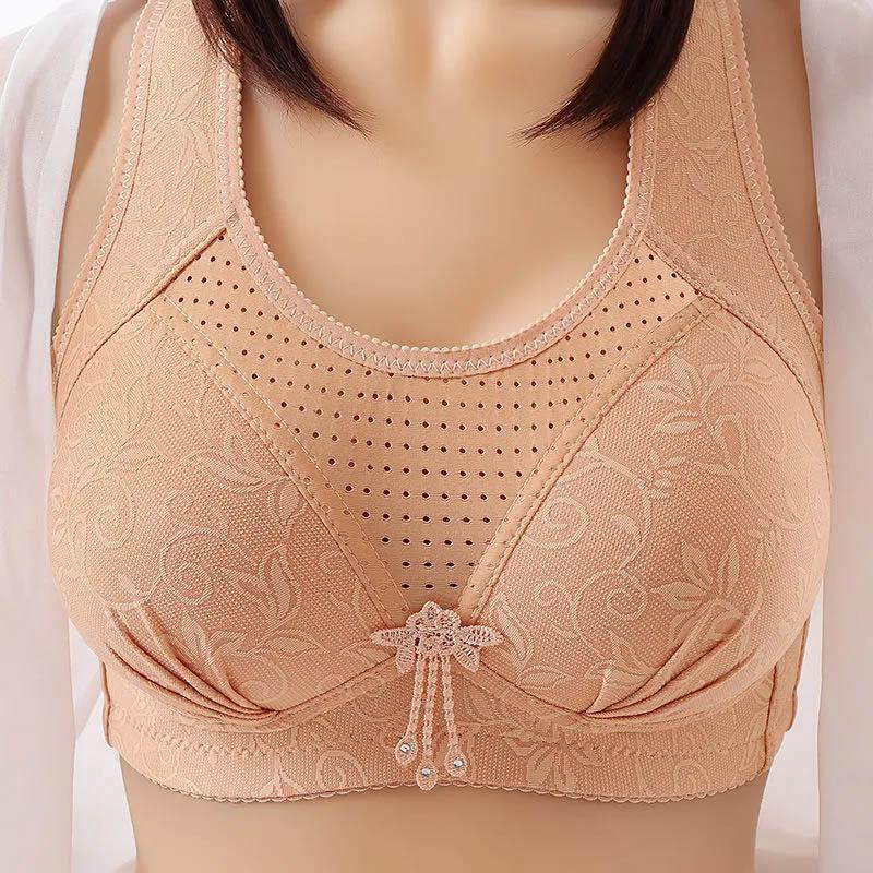 Large Size Gathering Anti-glare Anti-sagging Beautiful Back Thin No Steel Ring Stereotyped Breathable Soft Bra