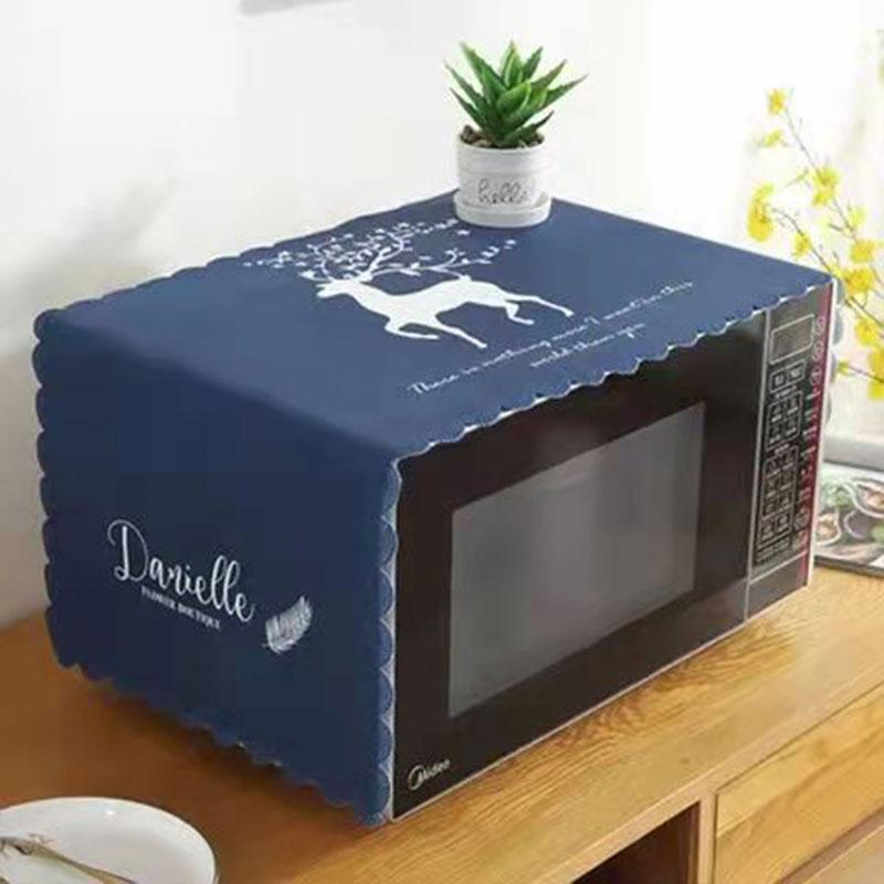 Microwave Oven Cover Dust Cover Oil-proof Thickened Splash-proof Oven Cover Cloth Universal Waterproof Cover Towel Household Dust-proof Cloth