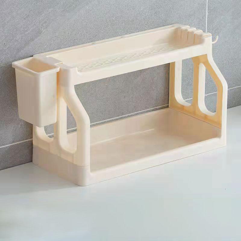 Spice Rack Kitchen Storage Rack Oil Salt Storage Rack Seasoning Household Floor Multi-layer Knife Rack Cutting Board Rack Home Storage Organizer