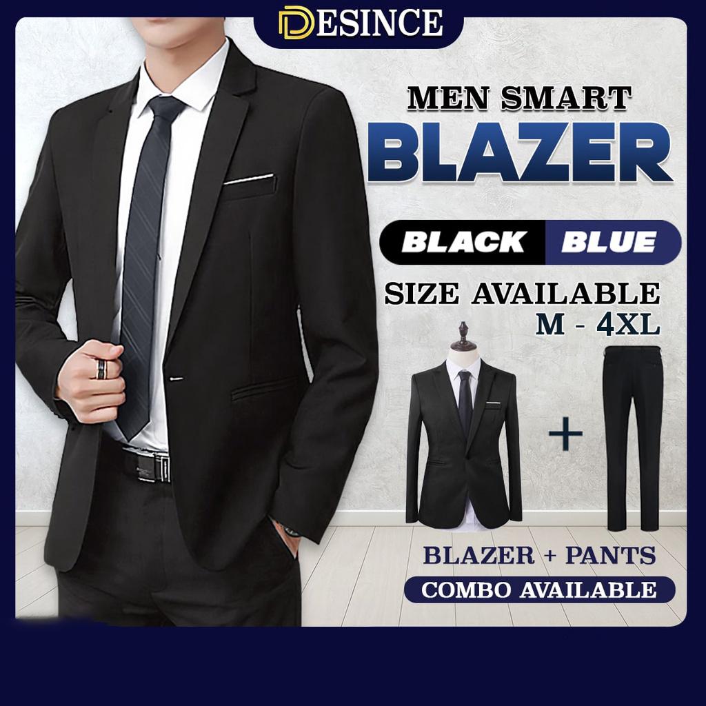 Men Blazer Set Formal Trousers Business Outerwear Pants Office Slack Pants Jacket Suit Tuxedo