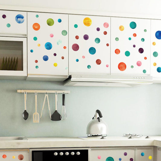 Color Circle Three Generations Removable Bedroom Living Room Combination Wall Stickers
