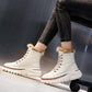 Fur Boots for Women Winter Shoes Natural Fur Genuine Leather Ankle Booties Platform Casual Shoes Warm Black White Boots
