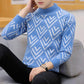 Autumn and Winter Semi High Neck Sweater Men's Korean Imitation Mink Sweater Thickened Youth Bottoming Shirt