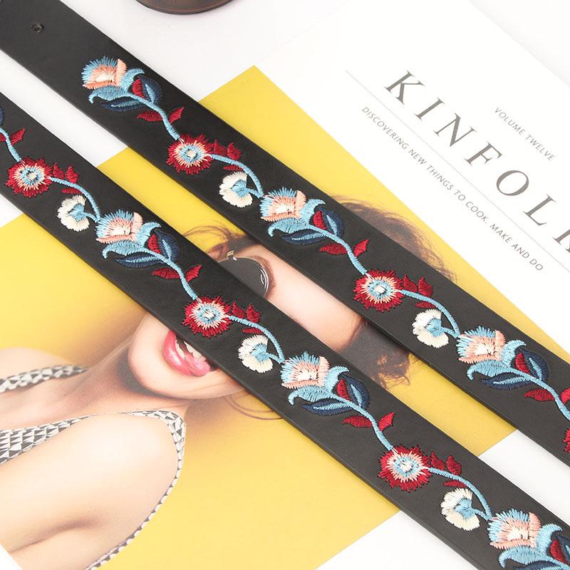 Embroidered Belt Classic Chinese Style Embroidery Decorative Belt Personality Dress Belt