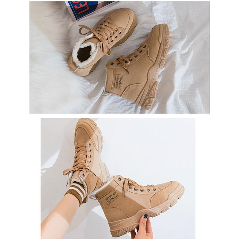 New Winter Plus Velvet Women's Sports Shoes Keep Warm Non-slip Plus Velvet Boots