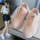 Sports Shoes Female Korean Version of The Thick Bottom Mesh Breathable Old Shoes Wild Ins Tide Shoes White Shoes